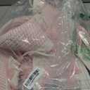 Geelin 3 Pcs Pink Bow Easter Baskets for Gift Cute Woven Rope Gift Baskets Rectangle Shelf Organizer Laundry Hamper Storage Bins for Closet Bedroom Nursery Toys Organizing, 11.8''x7.8''x4.7''