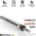 3/4" Boat Seat Pin Post, Lock-in Style Non-Threaded Pedestal Post for Marine Boat Seat Mounting, Aluminum Extension Pole for Pontoon, Fishing Boat, Bass Boat, and More