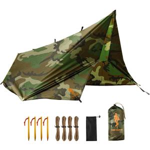 FREE SOLDIER Camping Tarp Waterproof Portable Multifunctional Outdoor Camping Traveling Awning Backpacking Shelter Rain Tarp (Camo 10×10.5ft)