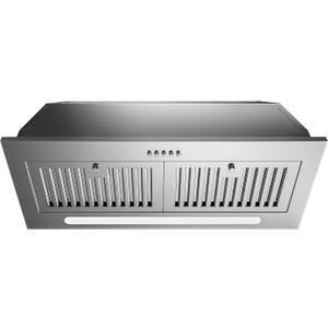 FIREGAS Range Hood Insert 30 inch, 600 CFM Ducted/Ductless Convertible Kitchen Hood with LED Light, Built-in Vent Hood with 3 Speed Exhaust Fan, Baffle Filters, Stove Hood with Carbon Filters