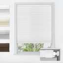 LazBlinds No Tools No Drill Cordless Cellular Shades, Blackout Light Blocking Honeycomb Shades for Home, Thermal Insulation Blinds for Windows, 34" W x 64" H, White