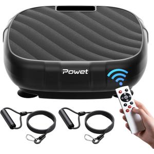 POWET Vibration Plate Exercise Machine, Whole Body Workout Vibration Plate for Lymphatic Drainage with 5 Setting Modes, 99 Speed Levels for Weight Loss, Shaping, Toning