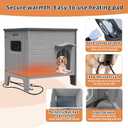 Rockever Heated Dog House Outdoor Indoor for Small Medium Dogs, Insulated Dog House with Heating Pad, Plastic Elevated Outdoor Dog House Waterproof Dog Kennel, Clean Easily(M & Heating Mat)