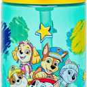 Zak Designs PAW Patrol Sage Water Bottle For School or Travel, 16oz Durable Plastic Water Bottle With Straw, Handle, and Leak-Proof, Pop-Up Spout Cover (Chase, Marshall, Skye, Rubble, Everest)