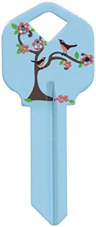 Hillman Diva Tree & Birds House/Office Universal Key Blank Single Sided