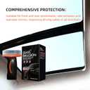 2 x Glass Oil Film Remover for Car, Roll-On Glass Compound with Cleaning Board, All-Weather Windshield Kit, Easy-to-Apply and Clean