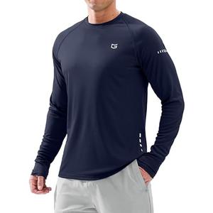 Men's Sun Protection Long Sleeve Shirts UPF 50+ Rash Guard for Men SPF UV Fishing Hiking Running Workout Athletic Shirt L