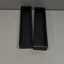 Bamboo Drawer Organizer, Narrow Silverware Organizer for Kitchen, Stackable Utensil Organizer, 2 Pcs Flatware Organizer, Wooden Storage Box Tray (Black, 12 X 3 X 2 Inch)