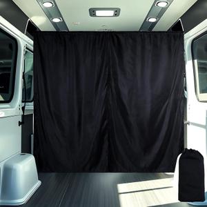 71 x 63 Van Privacy Curtain in Cab or Rear Light Blocking Cab Divider Curtains Campervan Kit for Van RV Truck for Travel Nap Camping