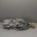 Pre-Lit Artificial Christmas Tree 3ft,Snow Flocked Xmas Pine Tree Decorated with 70 LED Lights,140 Branch Tips,7 Pine Cones,10 Red Berries Christmas Snow Tree for Desktop,Battery Powered (White+green)