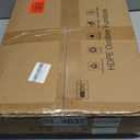 18.9x15x17.9in HDPE Outdoor Side Table, Weatherproof Small Outdoor Table for Adirondack, Patio, Porch, Balcony, Poolside (2-Tier, White)