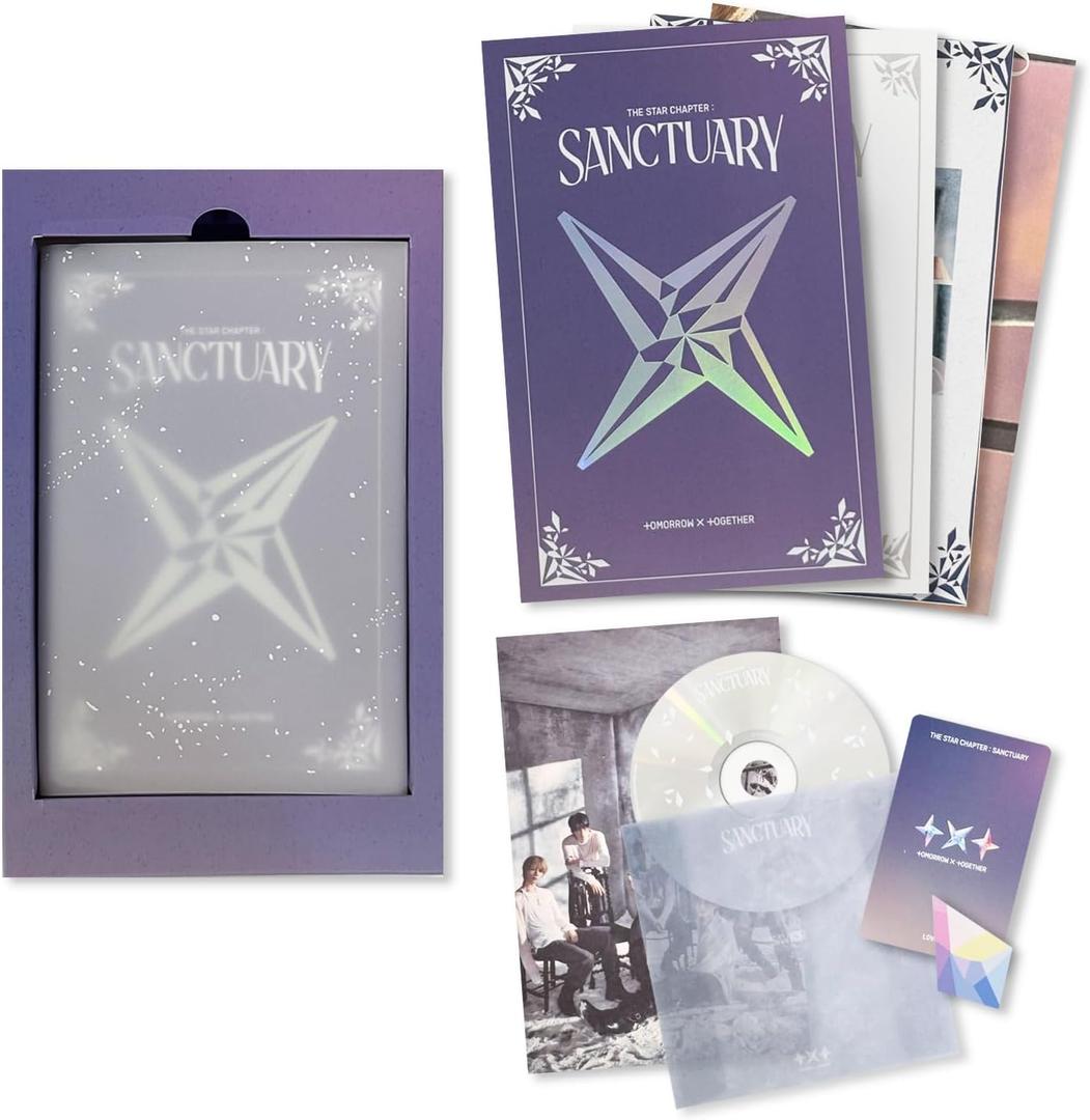 TXT - [The Star Chapter: SANCTUARY] (Standard - SAVIOR Ver.) Book Frame + Photobook + Poster + CD + Postcard + Sticker + Ice Piece Card + Photo Card + 5 Extra Photocards