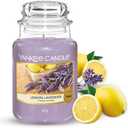 Yankee Candle Lemon Lavender Scented Classic 22oz Large Jar Single Wick Candle Over 110 Hours of Burn Time Ideal for Gifting Events and Home Fragrance