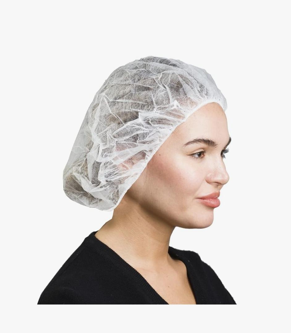 Unisex Polypropylene Bouffant Caps, 100 Piece, Color  (WHITE), Size 24"