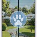MAGZO Upgraded Magnetic Screen Door Thicker 250g/m Pet Screen Door Mesh Fit Door Size 36 x 82 Inch, Mesh Size 38" x 83", Heavy Duty Cat Resistant Mesh for Front/Back/Sliding/Patio Door (Black)