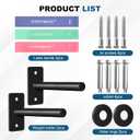 EVERYMATE Weight Plate Rack, Wall Mount Weight Plate Holder for Bumper Plates, Max Weight Capacity 330 lb, Home Gym Organizer (1-inch-2Pack)