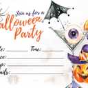 25 Adult Halloween Party Invitations 5x7 with Orange Envelopes Cocktail, Costume Party, Boos and Booze, Spooky Celebrations Witch Ghost Pumpkin Invites