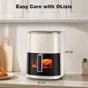 OLIXIS 12-in-1 Air Fryer 6.34 Quarts, Visable Airfryer with Window, 400F, Roast, Reheat, Dehydrate, Bake, Steam, Fries, Custard, Chicken, Wings, Sea Food, Vegetabels, Modern Black