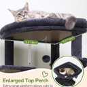 Globlazer Heavy Duty Cat Tree, 74in Sturdy Cat Tower for Large Cats Adult, Big Cat Tree with 7 Sisal Scratching Posts, 2 Padded Condos, 2 Dual-Ear Hanging Baskets, Enlarged Top Perch, S74, Dark Grey