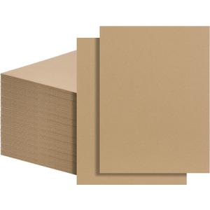 FARRAY 100 Pack 9x12 Inch Corrugated Cardboard Sheets, 1.8mm Thick Brown Kraft Cardboard Backing, Bulk Flat Cardboard Inserts Filler Pads for Packing, Shipping, Mailers, Crafts