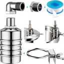 Float Valve,1/2" to 3/4'' water level control float valve, 304 Stainless Steel Fully Automatic Watershut off valve, Automatic Water Level Controller for Tank, Pool, Livestock Troughs.