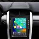 4G+64G Car stereo For Ford Edge Radio Upgrade 2011 2012 2013 2014, 9.7 Inch Tesla Style Touch Screen radio Replacement, Built-In Wireless Carplay Android Auto, Back Up Camera GPS Bluetooth SWC FM WIFI