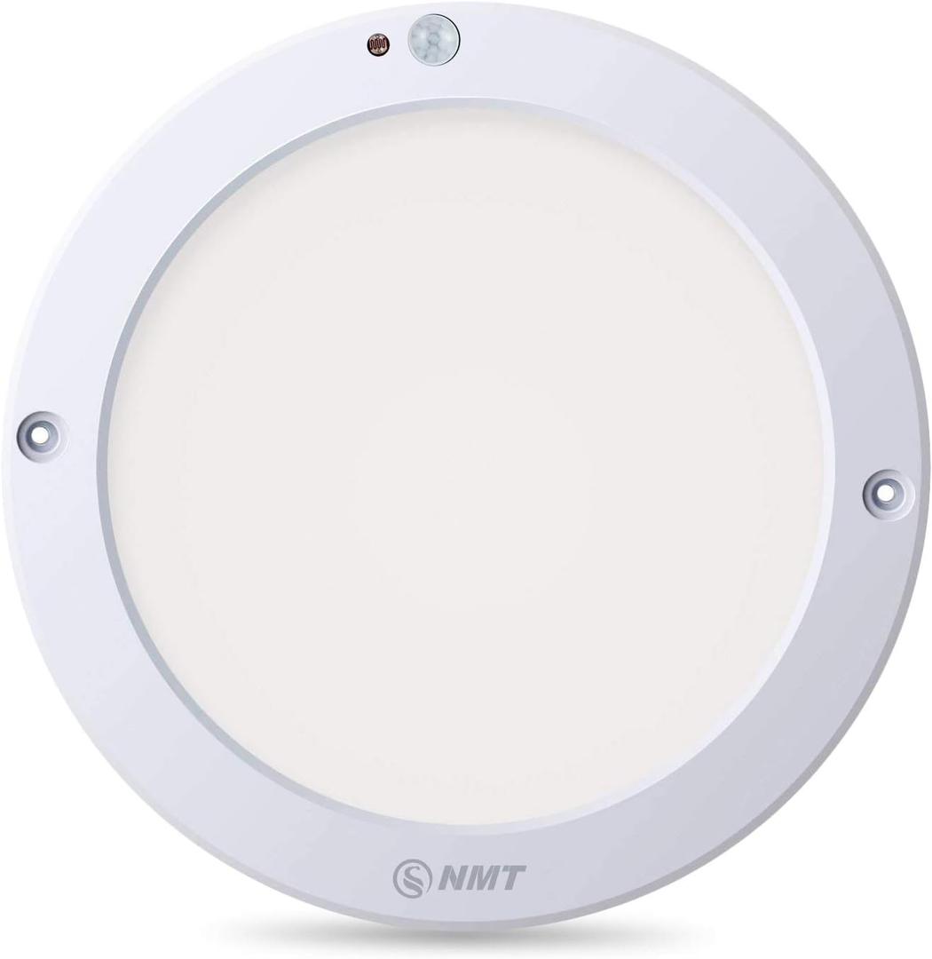 S NMT Motion Sensor Led Ceiling Light 1200 Lumen, 100 Watt Equivalent for Laundry Rooms,Stairs,Basements, Toilet,Porches,Closets, Hallways, Indoor/Outdoor, Warm White 3000K