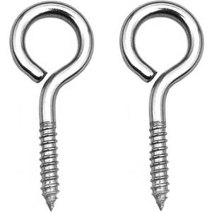 40 Pcs Stainless Steel Screw Eyes Screw Hooks, 2 Inch Heavy Duty Eye Bolts, Ourdoor & Indoor Use
