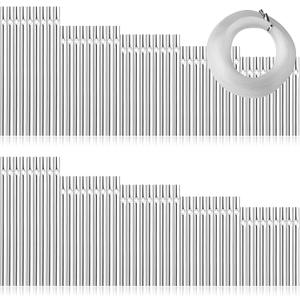 60pcs Wind Chime Tubes for Home Garden Outdoor Hanging Decorations, Tone Empty Tubes with Wind Chime line 150 Yards(5 Different Length)