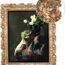 SIMON'S SHOP Gold Picture Frames 8x10 for Wall and Tabletop, Vintage Photo Frame with Rose Flower and Buds Carvings, Antique Picture Frame for 8 by 10 Prints