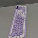 Wireless Keyboard and Mouse Combo, Full-Sized Wireless Keyboard and Adjustable DPI Mouse, 2.4GHz USB Receiver, Silent Keyboard and Mouse for PC, Windows, MAC, Desktop, Laptop(Purple)