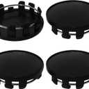 YCZCJJ 4Pcs Car Center Wheel Caps, Embedded, Accessories Wheel Center Caps for Rims, 2.12/2.32/2.44 in (54/59/62MM) Outer Diameter and 2/2.24/2.48 in (51/57/63MM) (Black, Outer 54MM, Inner 50MM)