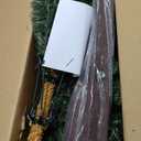 7ft Artificial Christmas Tree, 1400 Realistic Branch Tips, Easy Assembly Hinged Design, Includes Base (6ft 10in)