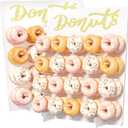 Wooden Donut Wall Display Stand, 2PCS Holder for 40 Doughnuts, Board for Grow Up Party, Birthday, Wedding, Baby Shower, Party Decorations (White)