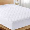 Utopia Bedding Quilted Fitted Mattress Pad, Twin XL Size, Elastic Fitted Mattress Topper Protector and Cover Stretches up to 16 Inches Deep, Machine Washable (White)