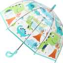 MRTLLOA Kids Clear Bubble Umbrella with an Easy Grip Curved Handle, Safety Transparent Dome Bubble Umbrella for Toddler Boys Girls, One_size