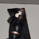 slopehill Mini Travel Dual Voltage Hair Dryer Brush,1000 Watts Hot Air Brush with European Plug, Ionic Hair Dryer and Styler for Women, Oval Barrel 2 Heat & 2 Speed Settings for International Travel (Black)