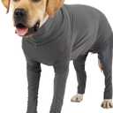 Etdane Recovery Suit for Dogs Surgery Suit Female Spay Dog Surgical Recovery Suit Male Dog Onesie for Surgery Female Anti Licking Wounds Dog Shedding Suit Grey/XXX-Large