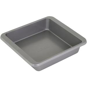 KitchenAid Nonstick Aluminized Steel Square Cake Pan, Dishwasher Safe, Contour Silver, 9 Inch