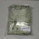 Sage Green Sheer Curtains 45 Inch Length- Romantic Small Lace Cafe Half Curtains for Windows, Rod Pocket Floral Ruffle Privacy Short Window Treatment for Kitchen Bathroom, 59 x 45 Inch