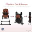 Dream On Me Snack and Stow Highchair | Adjustable Feeding Chair with Removable Tray, Lightweight, Foldable Design, Easy to Clean, Perfect for Toddlers & Infants