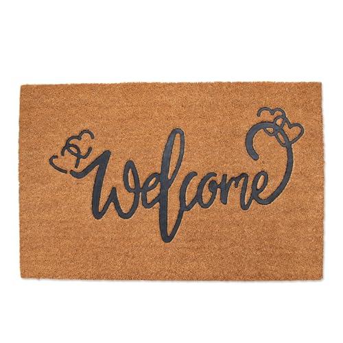 RAG TAG MATS Coir Floor Mats & Door Mat - Doormat for Outdoor Indoor Entry - Engraved Writing Front Door Floor Mat - Entrance Mat - Door Mats - Non-Slip Doormats Welcome floormats - 24" x36”
