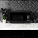 West Bend Microwave Oven 700-Watts Compact with 6 Pre-Set Cooking Settings, Speed Defrost, Electronic Control Panel and Glass Turntable, 0.7 Cu.Ft., Black