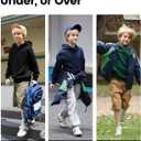 PATPAT Boys Thermal Hoodie, Cotton Fleece Pullover Sweatshirt with Kangaroo Pocket, Solid Color, Ages 6-12 (6-7 Years, Grey)