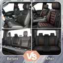 Full Set Car Seat Covers for Ford F-150 F250 F-350 XL XLT STX Lariat King Ranch Platinum Raptor Seat Covers 2007-2026, Waterproof Seat Protectors(Standard 5 Seats/Black&Coffee)