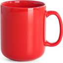 harebe 20 OZ Large Coffee Mug, Smooth Ceramic Tea Cup for Office and Home, Big Capacity with Handle, Red