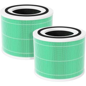 2-Pack Core 300 Replacement Filter Compatible with LEVOIT Core 300 and Core 300S Air Purifier, H13 True HEPA, High-Efficiency Activated Carbon, Replace Core300-RF-TX, Green