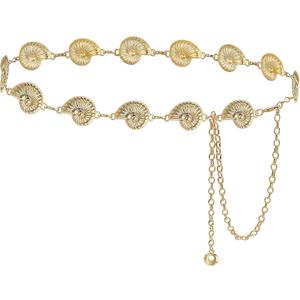 Women's Metal Conch Waist Chain Cowgirl Chains Belt for Dress, Size: XL: 150cm/59in
