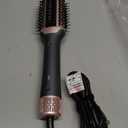 2-in-1 Blow Dryer Brush & Hair Straightener, Ionic & Ceramic Thermal Brush with Adjustable Heat & Cool Shot 110000 RPM Motor High-Speed Motor for Frizz-Free, Smoother & Voluminous Hair, Grey with Use