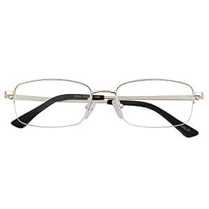 HUIHUIKK Nearsighted Metal Myopia Glasses Everyday Use Mens Womens Distance Spectacles (NOT READING GLASSES) Size: -2